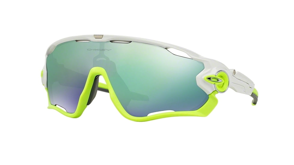 Oakley JAWBREAKER OO9290 Sunglasses 929003-31 - Polished White Frame, Jade Iridium Lenses