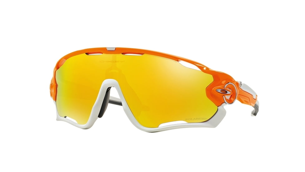 Oakley JAWBREAKER OO9290 Sunglasses 929009-31 - Atomic Orange Frame, Fire Iridium Polarized Lenses