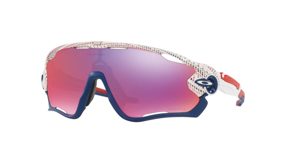 Oakley JAWBREAKER OO9290 Sunglasses 929016-31 - White Team Usa Kinetist Frame, Prizm Road Lenses