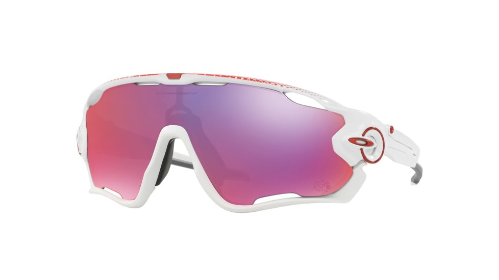 Oakley JAWBREAKER OO9290 Sunglasses 929018-31 - Polished White Frame, Prizm Road Lenses