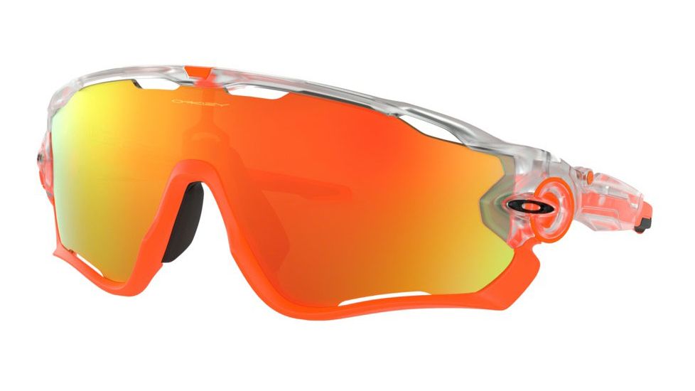 Oakley JAWBREAKER OO9290 Progressive Prescription Sunglasses, 31mm, Matte Clear, OO9290-929037-31-PRO
