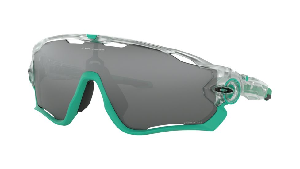 Oakley Jawbreaker OO9290 Sunglasses 929038-31 - Matte Clear Frame, Prizm Black Lenses