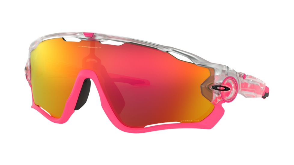 Oakley Jawbreaker OO9290 Sunglasses 929039-31 - Matte Clear Frame, Prizm Ruby Lenses