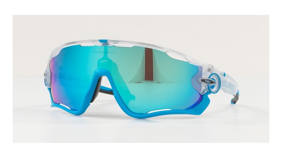 Oakley Jawbreaker OO9290 Sunglasses 929040-31 - Matte Clear Frame, Prizm Sapphire Lenses
