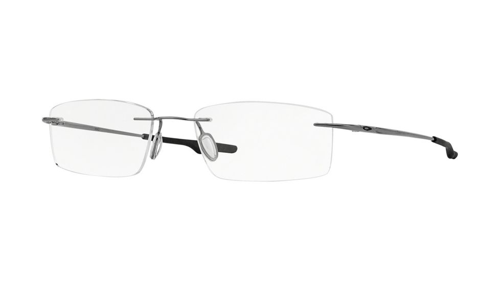 Oakley Keel Bifocal Prescription Eyeglasses 312203-55 - Chrome Frame, Clear Lenses