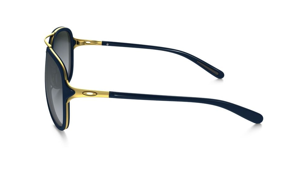 Oakley Kickback Sunglasses Satin Gold/Navy Frame, Black Grey Gradient Lens-OO4102-03