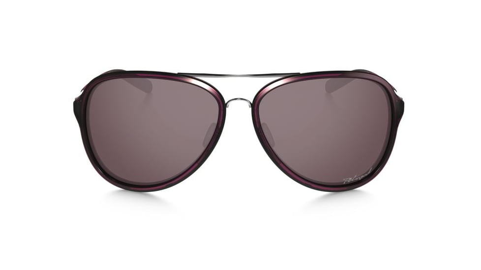 Oakley Kickback Sunglasses Satin Black Ice/Crystal Raspberry Frame, OO Grey Polarized Lens-OO4102-05