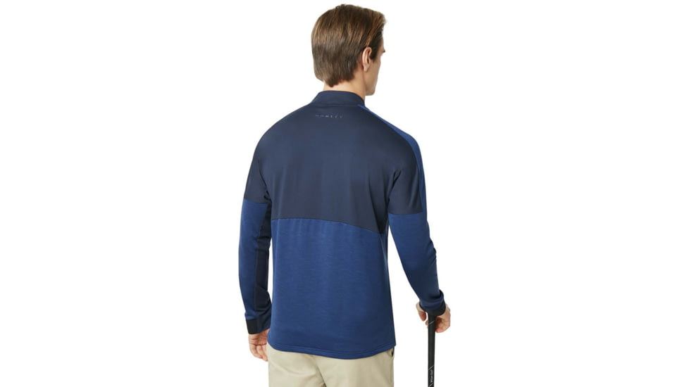 Oakley Knockdown Mixed Fleece 1/4 Zip - Mens, Dark Blue, Extra Large, 461724-609-XL