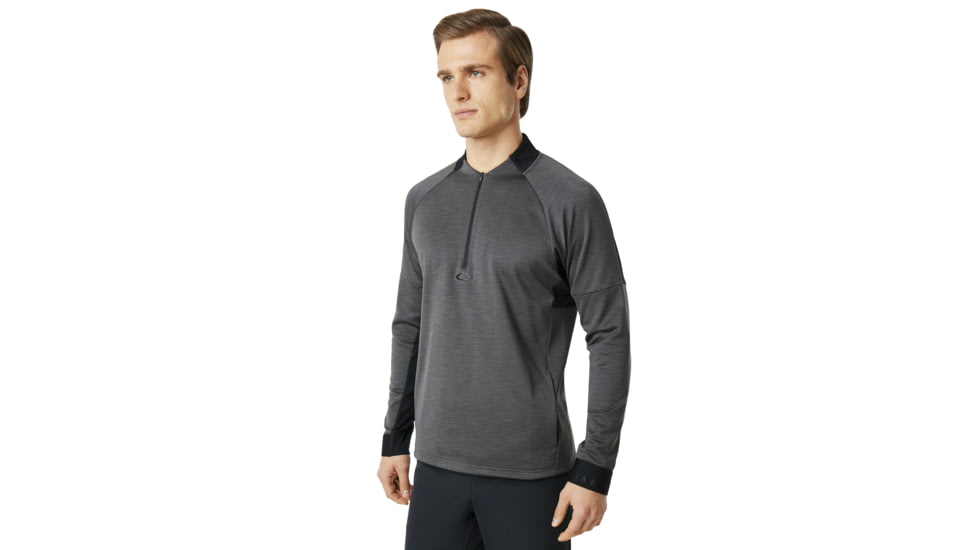 Oakley Knockdown Mixed Fleece 1/4 Zip - Mens, Forged Iron, Extra Large, 461724-24J-XL