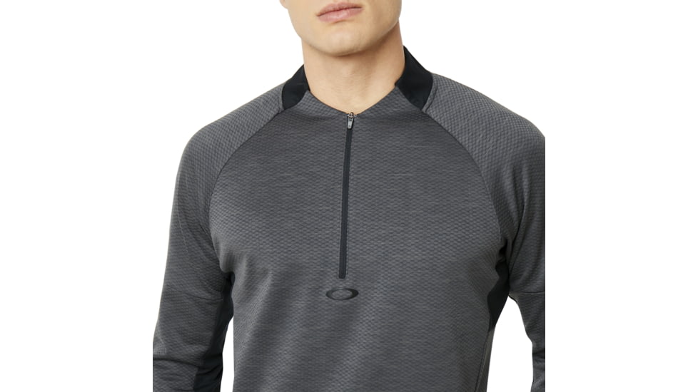 Oakley Knockdown Mixed Fleece 1/4 Zip - Mens, Forged Iron, Extra Large, 461724-24J-XL