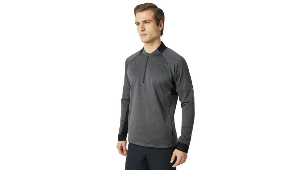 Oakley Knockdown Mixed Fleece 1/4 Zip - Mens, Forged Iron, M, 461724-24J-M