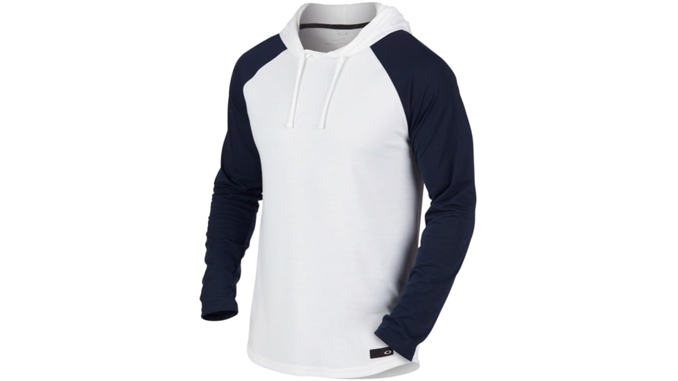 Oakley Lakeside Long Sleeve Hooded Knit - Mens, White, Small, 433858-100-S