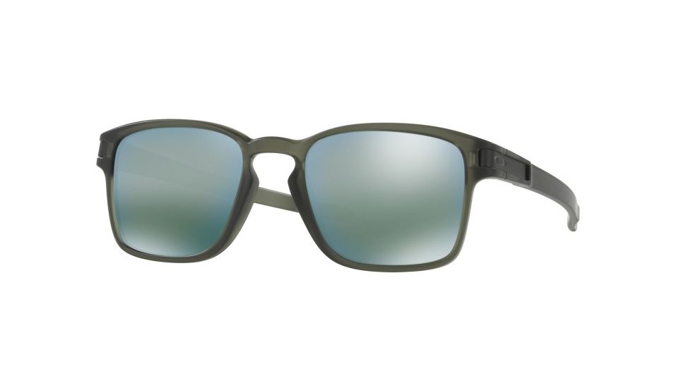 Oakley LATCH SQ OO9353 Sunglasses 935308-52 - Matte Olive Ink Frame, Emerald Iridium Lenses