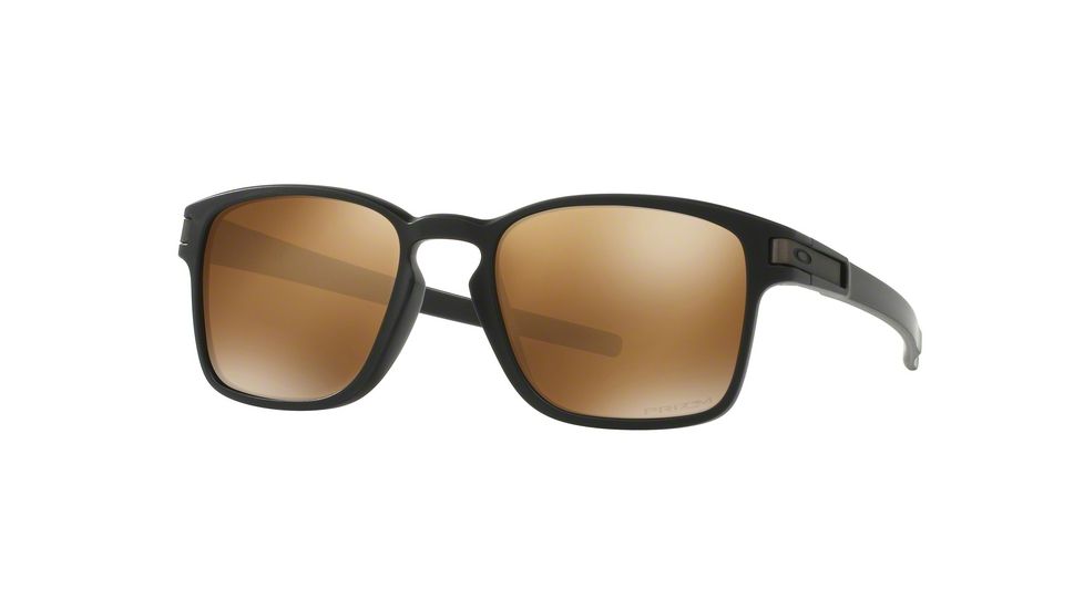 Oakley Latch SQ OO9353 Sunglasses 935312-52 - Matte Black Frame, Prizm Tungsten Polarized Lenses