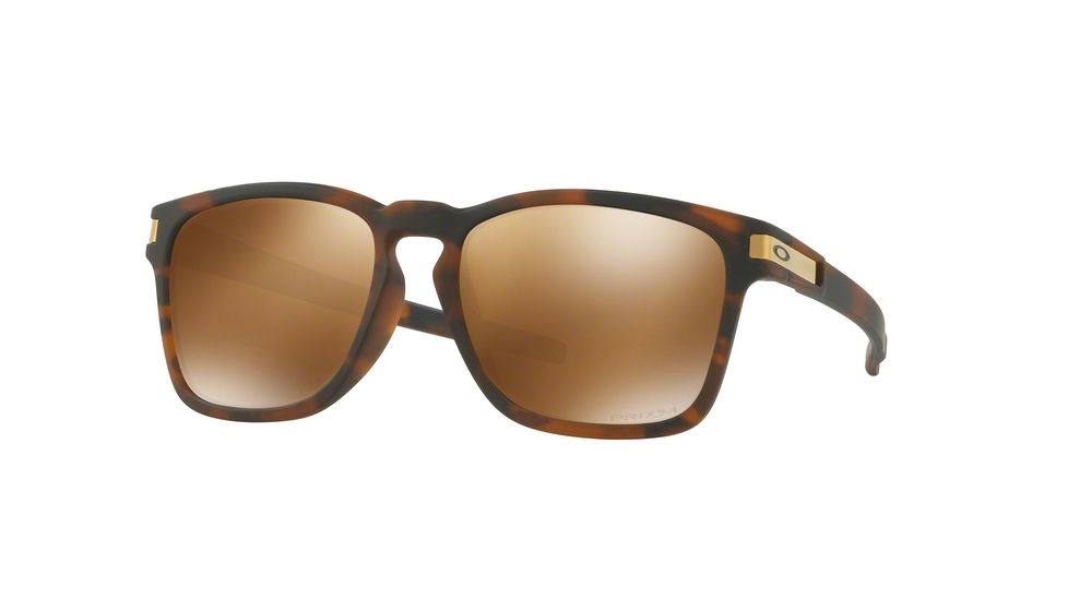 Oakley Latch Squared A OO9358 Sunglasses 935808-55 - Matte Brown Tortoise Frame, Prizm Tungsten Polarized Lenses