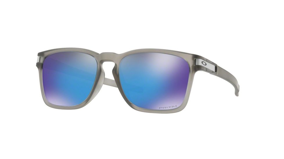 Oakley Latch Squared A OO9358 Sunglasses 935812-55 - Matte Grey Ink Frame, Prizm Sapphire Lenses