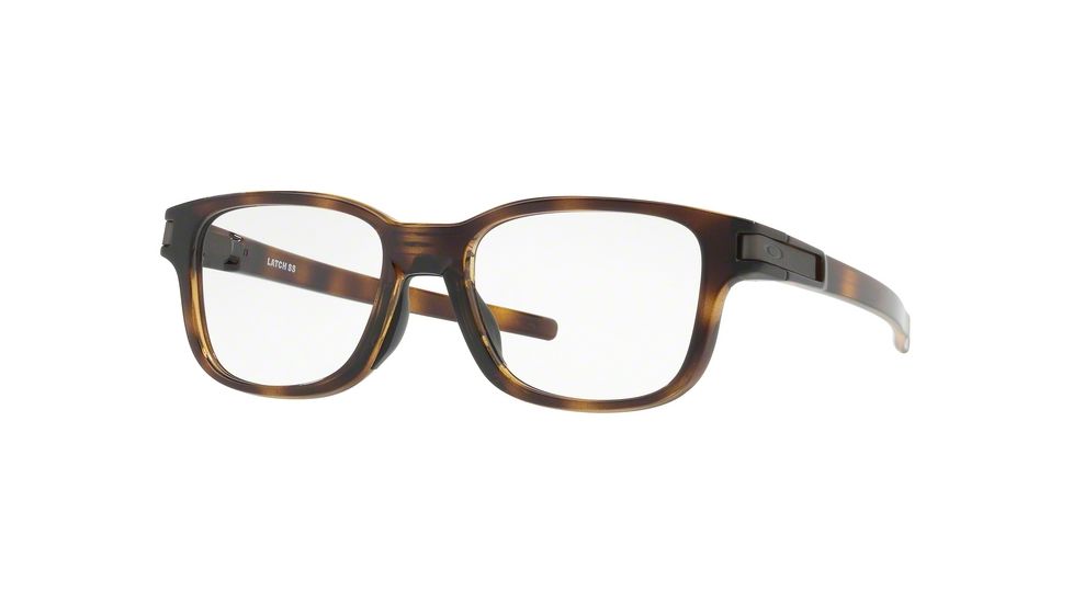 Oakley LATCH SS OX8114 Bifocal Prescription Eyeglasses 811402-50 - Polished Brown Tortoise Frame, Clear Lenses