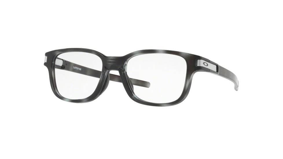 Oakley LATCH SS OX8114 Bifocal Prescription Eyeglasses 811403-50 - Polished Grey Tortoise Frame, Clear Lenses