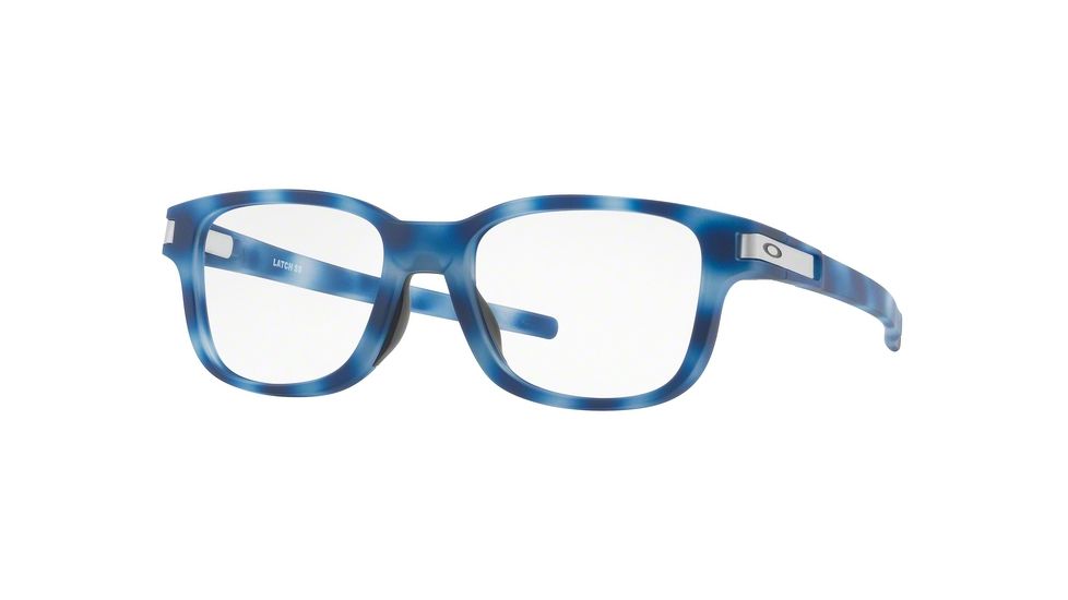 Oakley LATCH SS OX8114 Bifocal Prescription Eyeglasses 811404-50 - Matte Blue Tortoise Frame, Clear Lenses