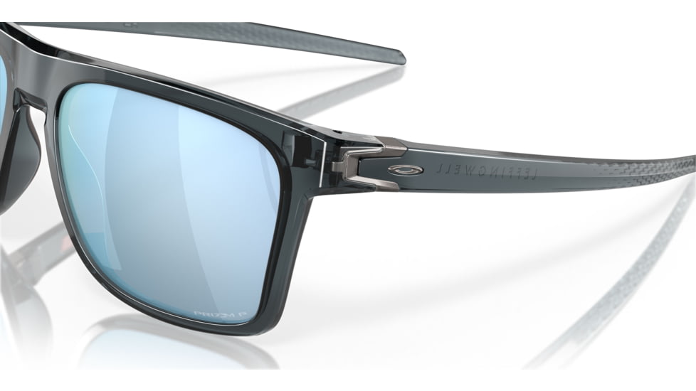 Oakley Leffingwell Sunglasses, Crystal Black Frame, Prizm Deep Water Lens, Polarized, 57, OO9100-910005-57