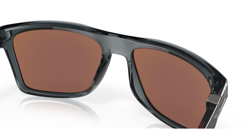 Oakley Leffingwell Sunglasses, Crystal Black Frame, Prizm Deep Water Lens, Polarized, 57, OO9100-910005-57
