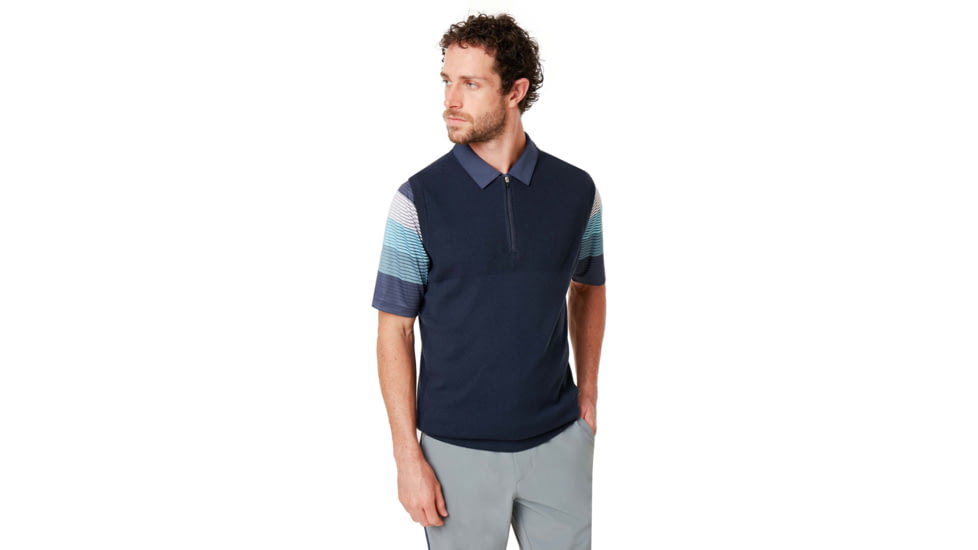 Oakley Light Knit Half Zip Vest - Mens, Foggy Blue, Extra Large, 412802-6FB-XL