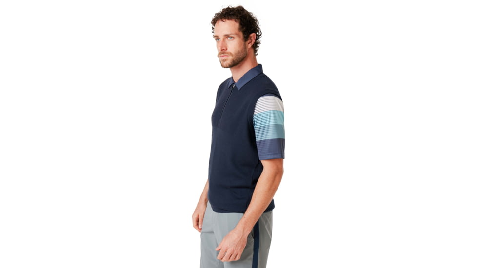 Oakley Light Knit Half Zip Vest - Mens, Foggy Blue, Extra Large, 412802-6FB-XL