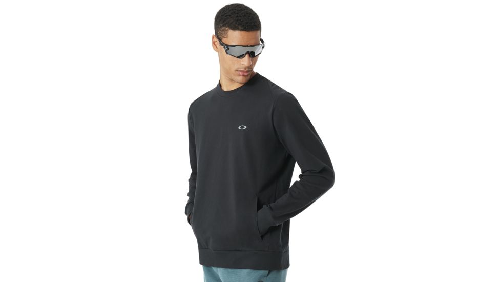 Oakley Link Crew Fleece Sweatshirt- Men's, Blackout, Extra Large, 472333-02E-XL