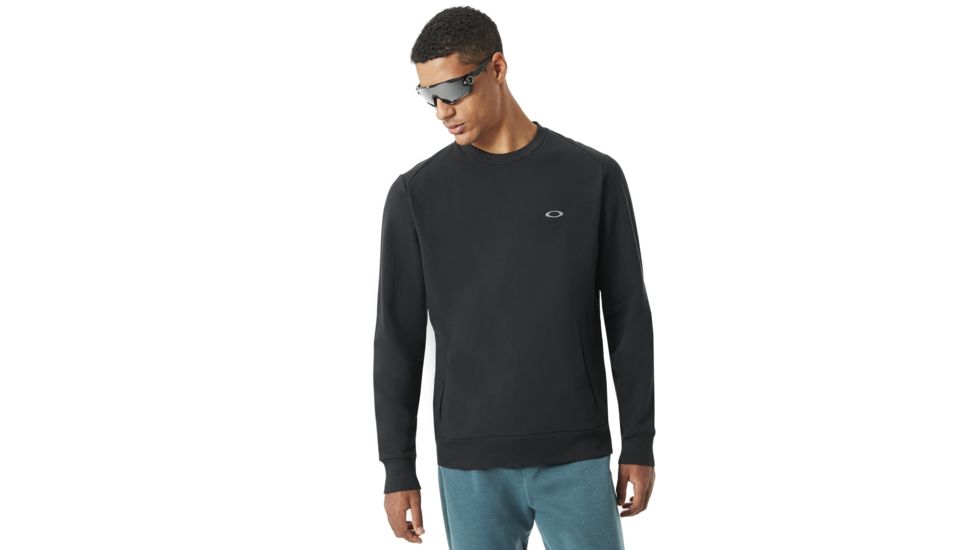 Oakley Link Crew Fleece Sweatshirt- Men's, Blackout, Extra Large, 472333-02E-XL
