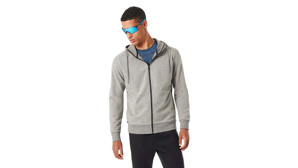 Oakley Link Full Zip Fleece - Mens, Athletic Heather Grey, Small, 472330B-24G-S