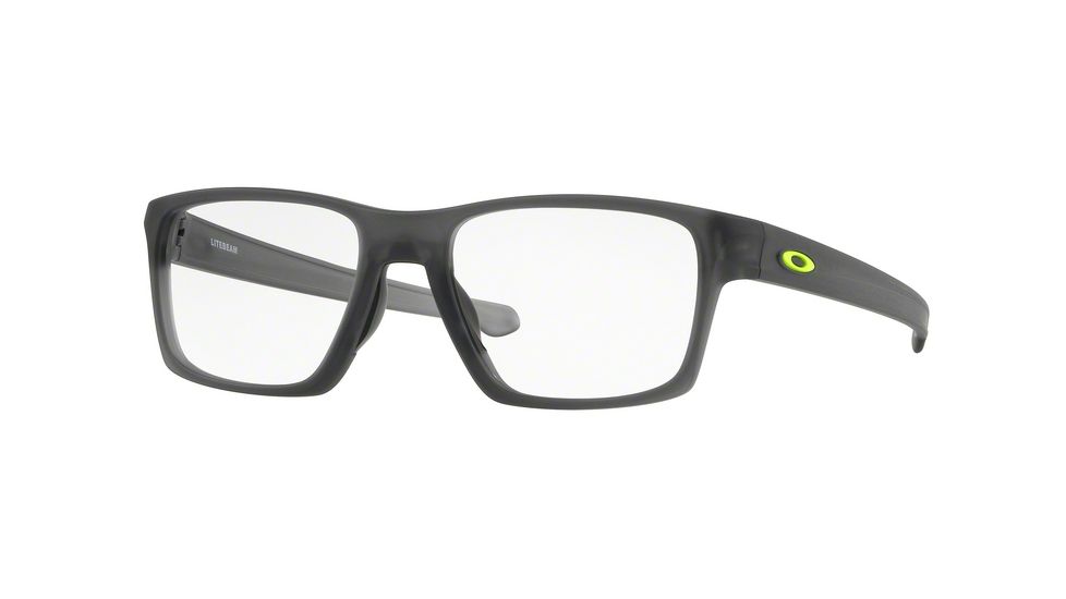 Oakley LITEBEAM OX8140 Eyeglass Frames 814002-53 - Satin Grey Smoke Frame, Clear Lenses