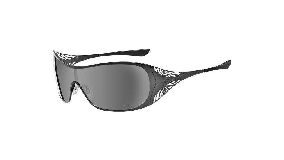 Oakley Liv Black Chrome Frame w/ Grey Polarized Lenses Sunglasses 12-978
