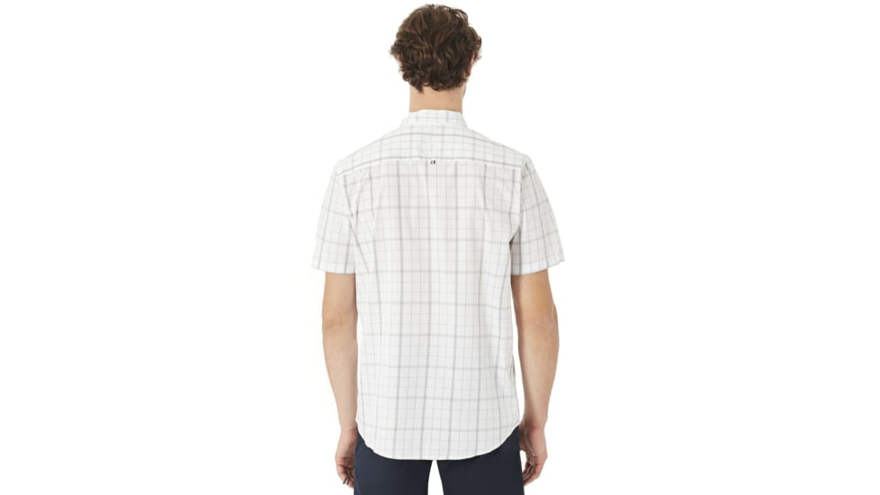 Oakley Local Short Sleeve Plaid - Mens, White, Extra Large, 401865-100-XL