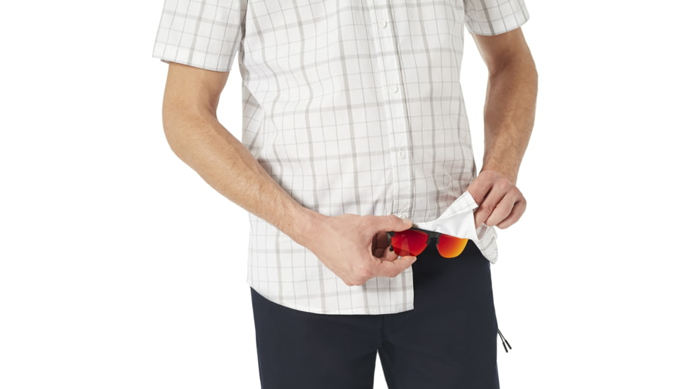 Oakley Local Short Sleeve Plaid - Mens, White, Extra Large, 401865-100-XL