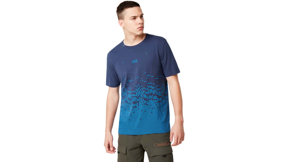 Oakley Logo Digital Tee - Mens, Foggy Blue, Medium, 457926-6FB-M