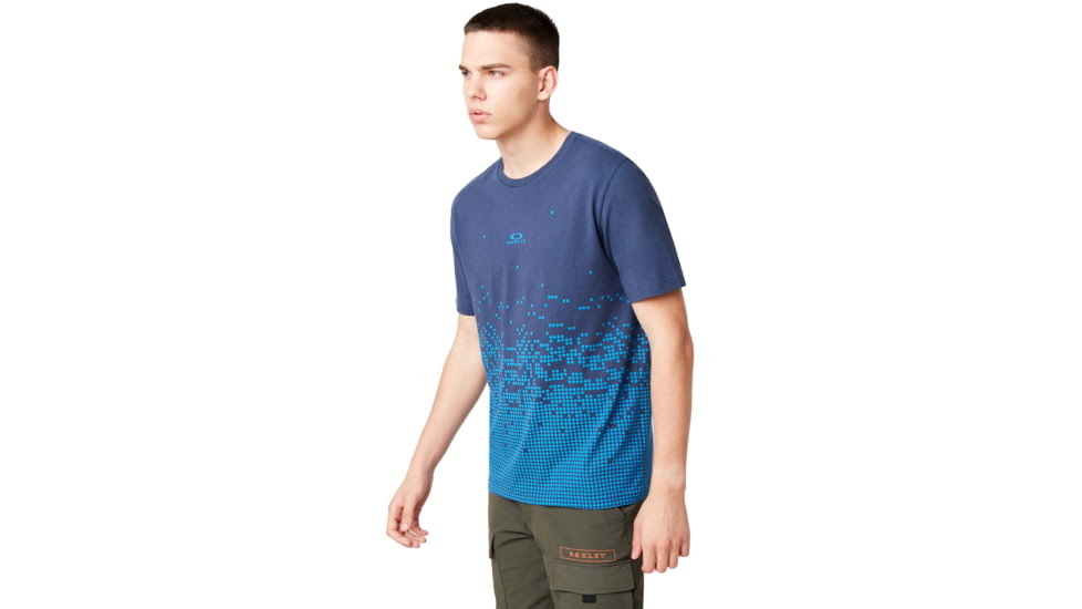 Oakley Logo Digital Tee - Mens, Foggy Blue, Medium, 457926-6FB-M