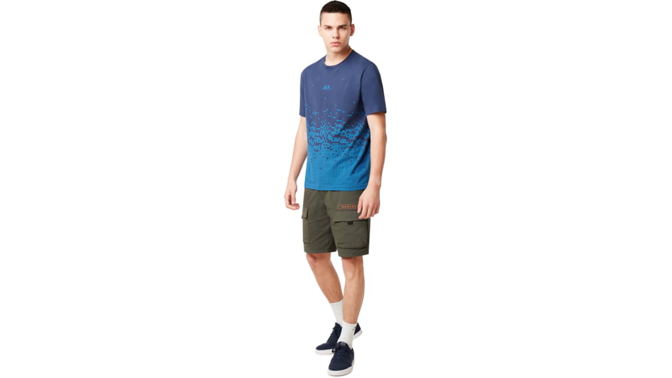 Oakley Logo Digital Tee - Mens, Foggy Blue, Medium, 457926-6FB-M