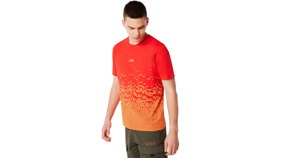 Oakley Logo Digital Tee - Mens, High Risk Red, Large, 457926-43A-L