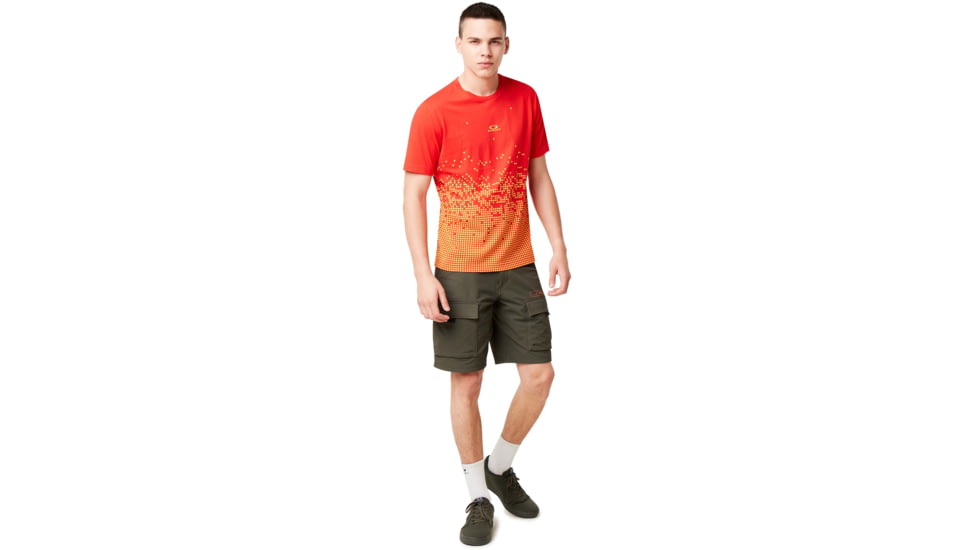 Oakley Logo Digital Tee - Mens, High Risk Red, Large, 457926-43A-L