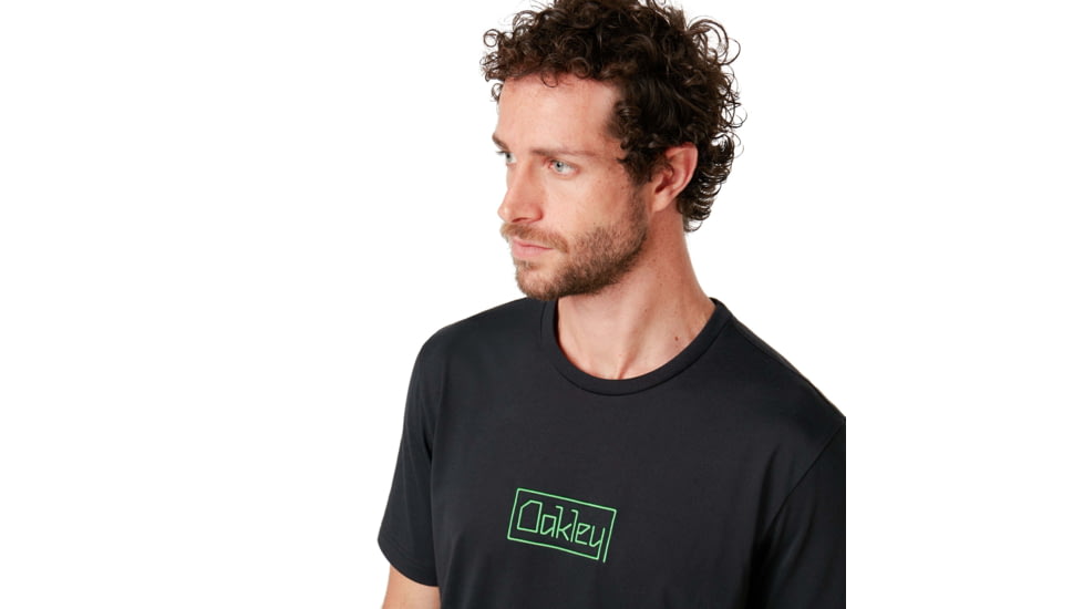 Oakley Logo Embroideried Tee - Mens, Blackout, Medium, 457863-02E-M