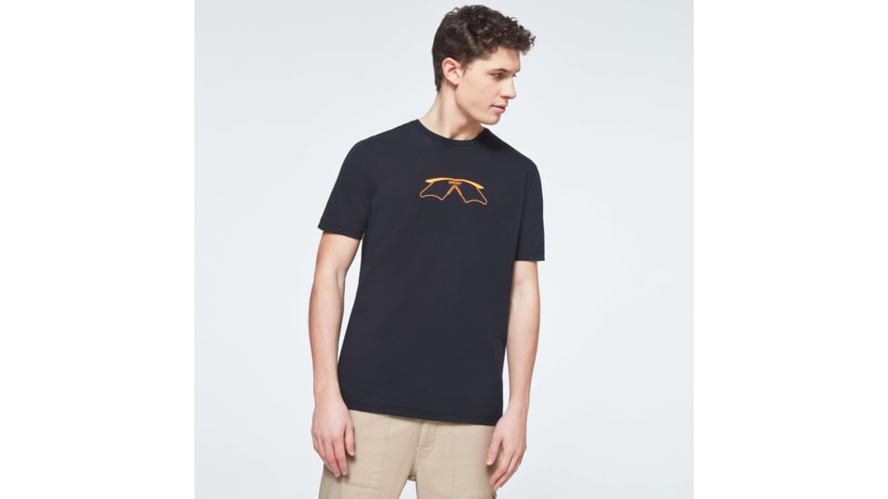 Oakley Logo Mumbo Short Sleeve Tee - Mens, Blackout, Extra Small, FOA400057-02E-XS