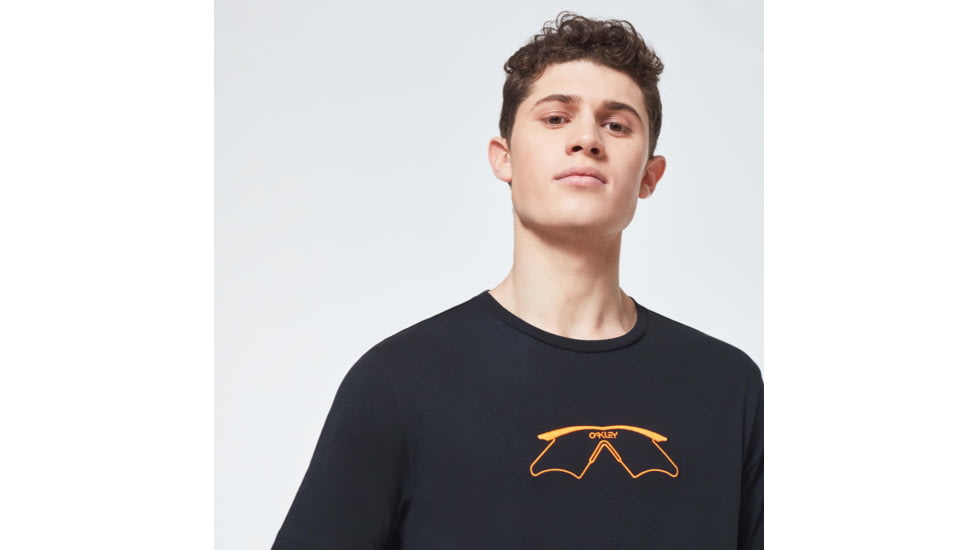 Oakley Logo Mumbo Short Sleeve Tee - Mens, Blackout, Extra Small, FOA400057-02E-XS