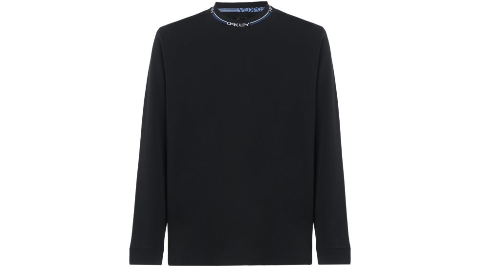 Oakley SI Logo Neck Long Sleeve Tee - Mens, Blackout, Medium, 457430-02E-M