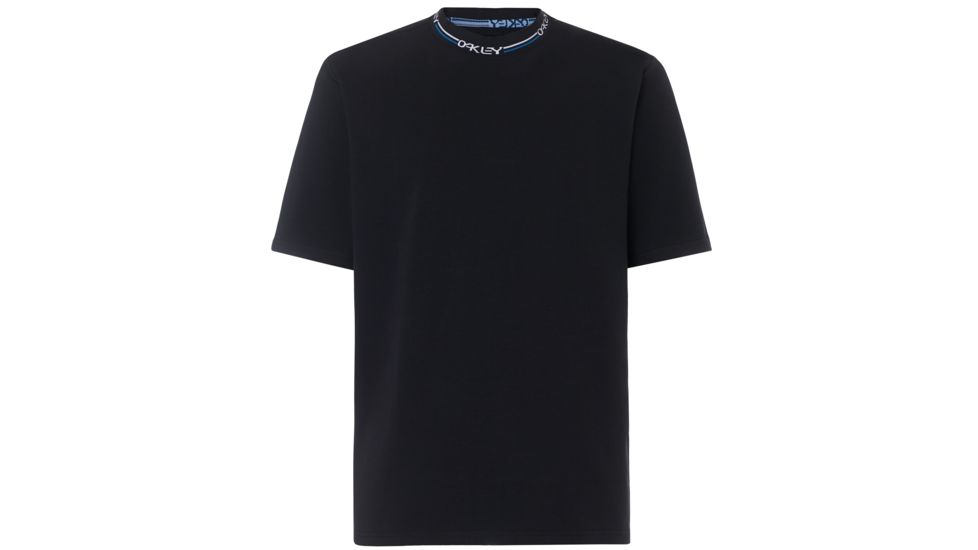 Oakley Logo Neck Short Sleeve Tee - Mens, Blackout, Extra Large, 457431-02E-XL