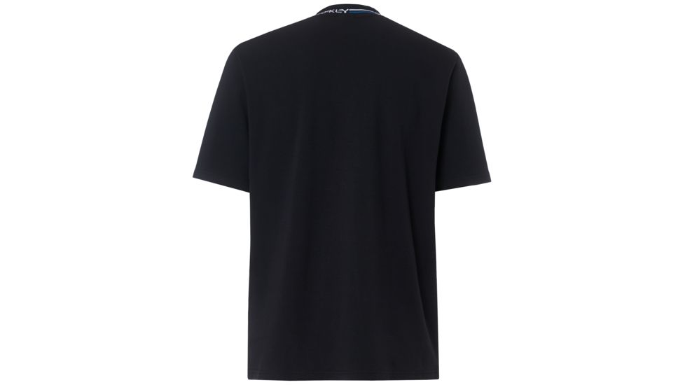 Oakley Logo Neck Short Sleeve Tee - Men's, Blackout, Medium, 457431-02E-M