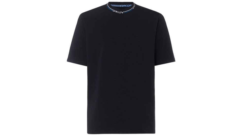 Oakley Logo Neck Short Sleeve Tee - Men's, Blackout, Medium, 457431-02E-M