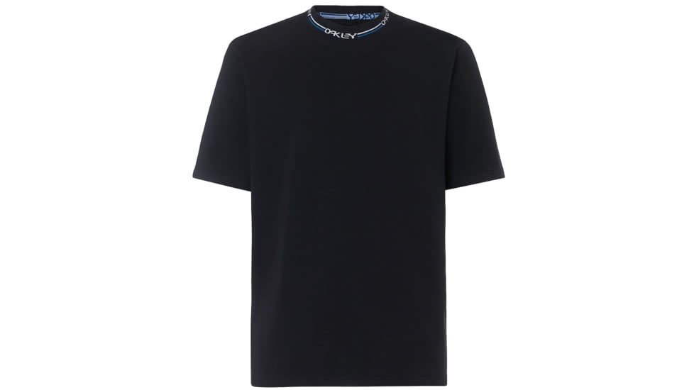 Oakley Logo Neck Ss Tee - Mens, Blackout, Small, 457431-02E-S