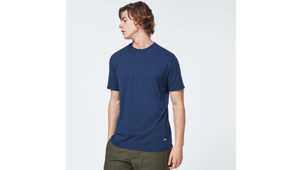Oakley Logo Patch Short Sleeve Tee - Mens, Universal Blue, Small, FOA400605-6ZZ-S