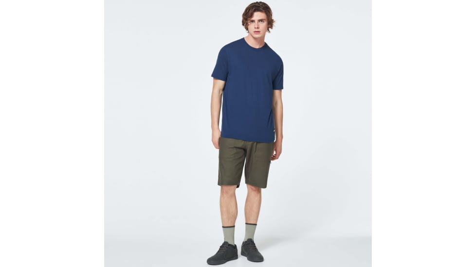 Oakley Logo Patch Short Sleeve Tee - Mens, Universal Blue, Small, FOA400605-6ZZ-S