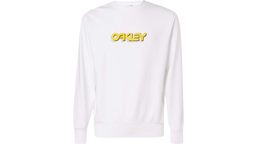 Oakley Logo Tridimensional Crewneck - Mens, White, Large, 472569-100-L